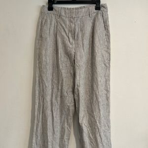 Straight leg linen pants